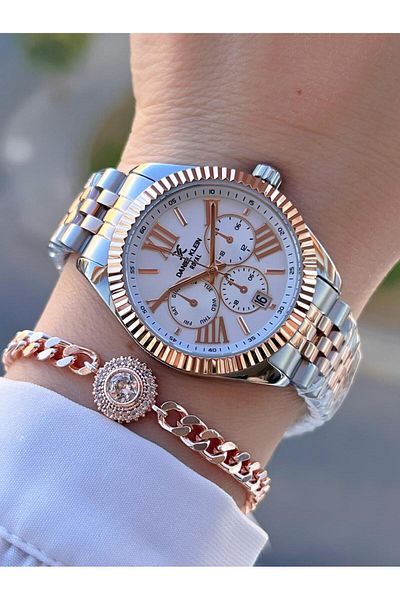 Daniel Klein Steel Cord 30 Mt Water Resistant Women Wrist Watch+Bracelet Byn.10877.M5