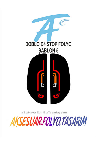 aksesuar folyo tasarım Fiat Doblo D4 Stop Folyo