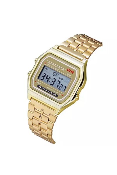 Tessero - Ceas de mână cronograf digital, model retro vintage, brățară metalică, unisex, mecanic cu cuarț