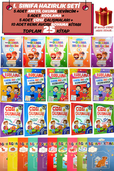 Altınpost Yayınları 1. Sınıfa Hazırlık Seti:Yeni Müfredat ANETİL Okuma Sevinc...