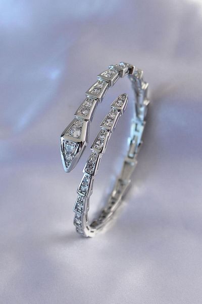 AfraBeauty VIP Series Snake Model Silver Color Women's Handcuff Bracelet