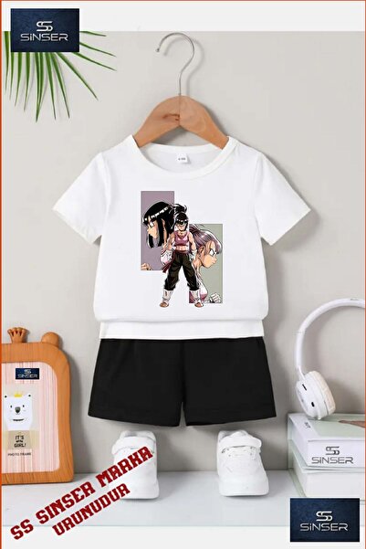 SS SİNSER Kids “Anime Girl 3 Square Picture“ Custom Printed Crew Neck T-Shirt...