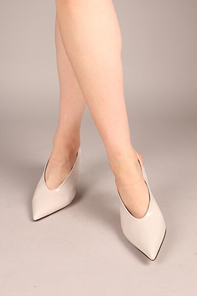 Birikon YALENI Λουστρίνι Stiletto με Ελαστική Πλάτη ΓΚΡΙ