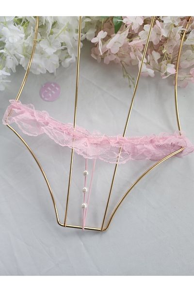 G&H UNDERWEAR String Thong Panties with Pearls