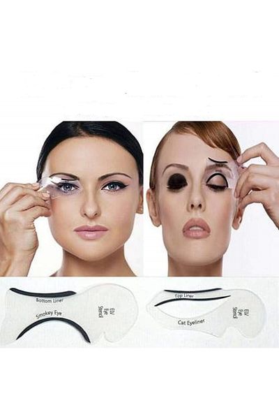 Generic 4 Stencils Kit for Cat Eyeliner by Sun, Smokey Eyeshadow Stencil Palette, Professional Template