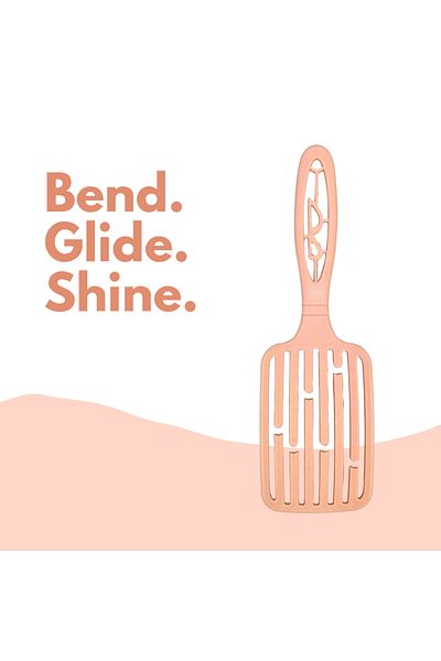 glitters Detangler Maze Hair Brush, +Design Collection, Flexible Bristles, Comfortable Grip