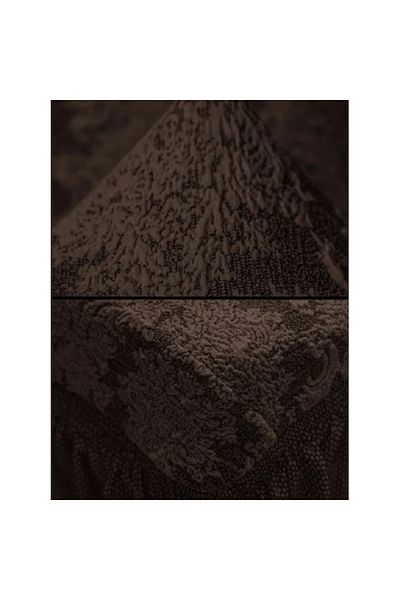 OEM Husa elastica pentru coltar, fara volane, ZUBI HOME, Model Jacquard, Maro