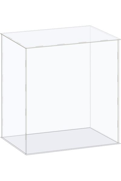 Generic صندوق عرض أكريليك شفاف مقاوم للغبار 41 × 21 × 41 سم لعرض المقتنيات