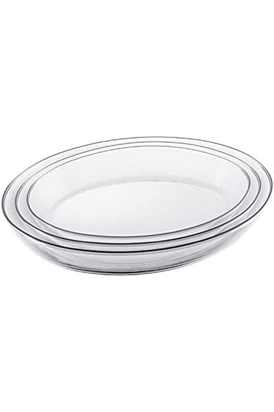 Marinex Set of 3 Oval Glass Baking Dishes, Gift Box