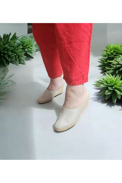 GokceKundura06 Straw slippers