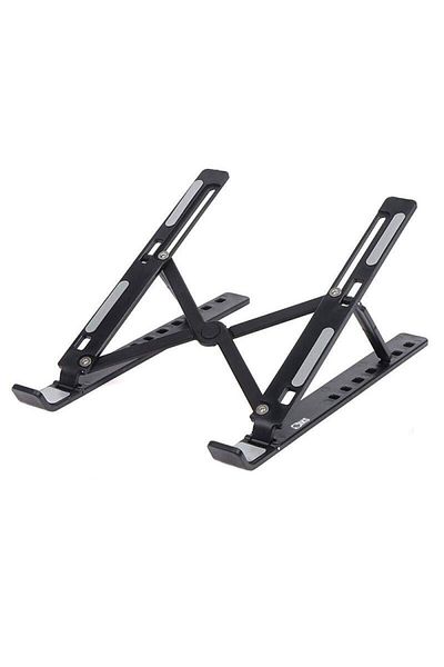 SIKS Suport pliabil pentru laptop, universal, aluminiu durabil, negru