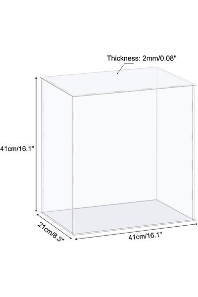 Generic صندوق عرض أكريليك شفاف مقاوم للغبار 41 × 21 × 41 سم لعرض المقتنيات
