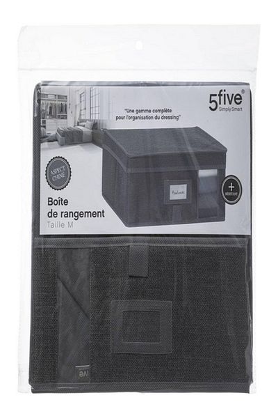 Five Simply Smart Polypropylene Rectangular Foldable Storage Box with Lid