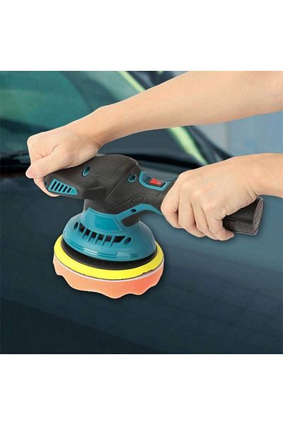 SIKS Mașină de lustruit auto fără fir, 12 V, 2500-5000 Rpm, nivel de zgomot redus, 6 viteze, disc de 150 mm