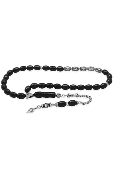 Tesbihane Kararmaz Metal Arnavut Zincir Püsküllü Arpa Kesim Kişiye Özel İsim Yazılı Rus Oltu Tesbih