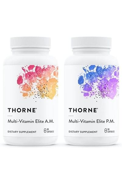 Thorne Multi-Vitamin Elite - Daily Nutritional Supplement - AM Formula Supports Cellular Energy Prod