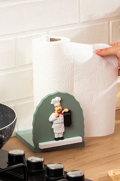 Porsima 2068 Wooden Decorative Paper Towel Holder Table Top Towel Paper Holder Napkin Holder 25X14X12Cm