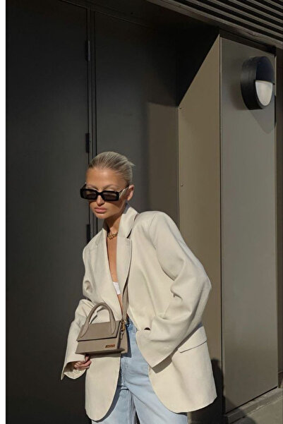 thesunfyre Γυναικείο άνετο μπλέιζερ με κουμπιά μπροστά, πλαϊνές τσέπες, επένδυση εσωτερικά και oversize