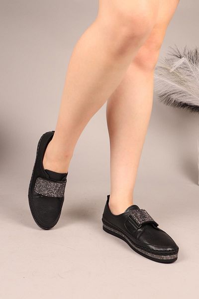 Birikon Pantofi cu velcro STONE Stone NEGRI