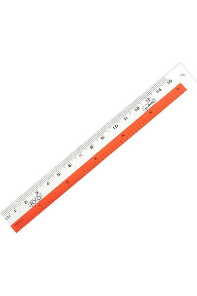 Roco Ruler 2-Tone Straight Edge 16cm Aluminum