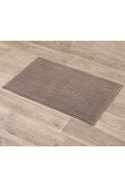 Tendance Anti-Slip Microfiber Bathroom Mat with Balls Taupe 50 x 80cm