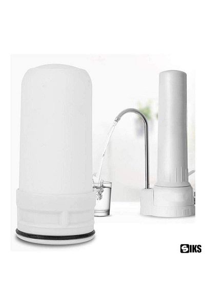 SIKS Cap de robinet, filtru de purificare a apei, alb