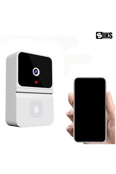 SIKS Interfon video wireless cu sonerie, cameră video HD wireless, Wi-Fi, acces telefonic