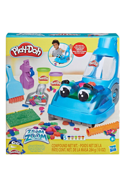 Hasbro Play-Doh Plasticine Set - Zoom Zoom, Cleaning Set with Vacuum Cleaner