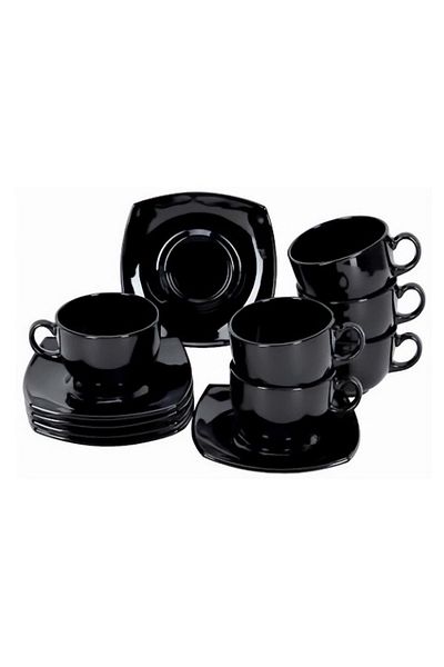WERONY Luminarc Tempered 6 Pcs Tea Cup Set, 12 Pieces, 220ml