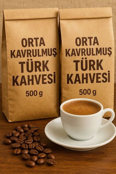 Hepyek قهوة توريديك بوجوكاسه التركية المحمصة متوسطة 500 جرام × 2 عبوة - طازجة...