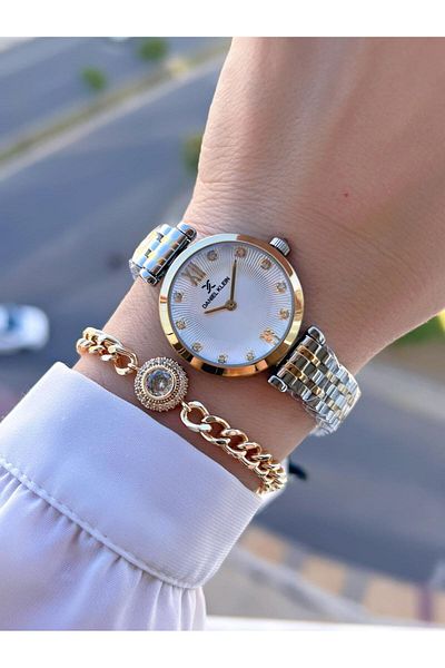Daniel Klein Steel Cord 30 Mt Water Resistant Women Wrist Watch+Bracelet Byn.14094.3