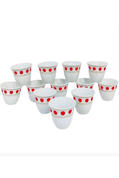 rexa Arabic Coffee Cup Set with Blue Polka Dots