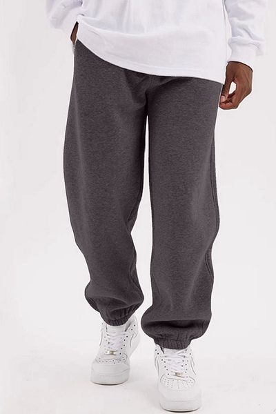 BSBSPOR Black Gray Smoked Men's Women's Loose Fit Sweatpants with Elastic Legs