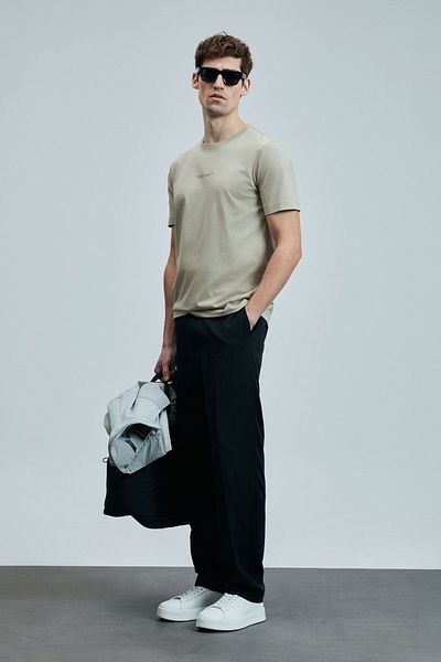 Lufian Valor Modern Graphic T-Shirt Beige