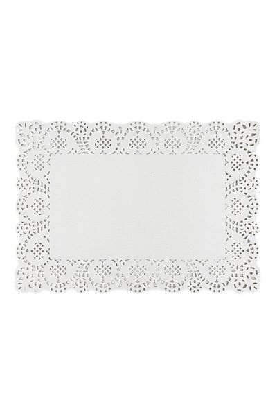 LYOBEST Lace Paper, Rectangular, 30x40 cm, 100 Pcs/Set, Weight 40 g/m², Color White