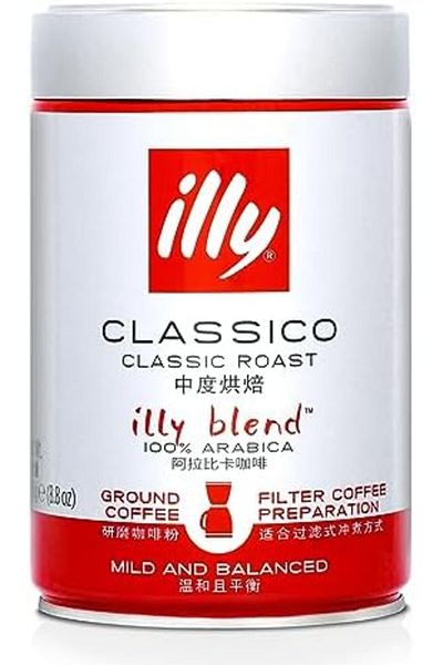 illy Classico Classic Roast Filter Ground Coffee Tins 250g - Package May Vary