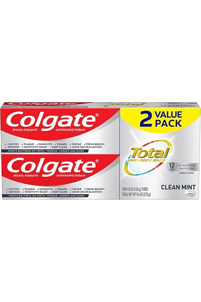 Colgate Total Clean Mint Toothpaste - 4.8 Ounce (Pack of 2)