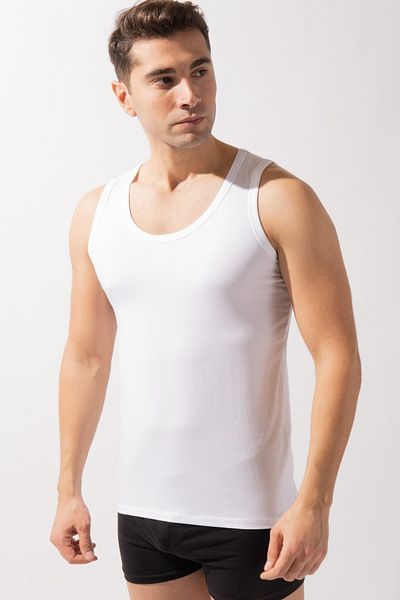 HB TREND Tutku Men's Classic Strap Undershirt 100% Cotton White – Pack of 6