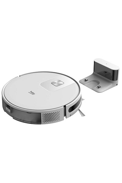 Beko Aspirator robot BEKO VRR60314VW, 0.4l, Autonomie maximă 150 min, Wi-Fi, Funcție mop, Alb