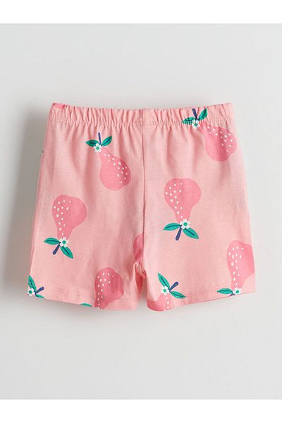 LC Waikiki New Season Printed Girls' Shorts with Elastic Waist - S5Li61Z1