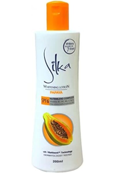 Silka لوشن للجسم بعامل حماية من الشمس 6، خلاصة البابايا - للبشرة الحساسة، 500 مل