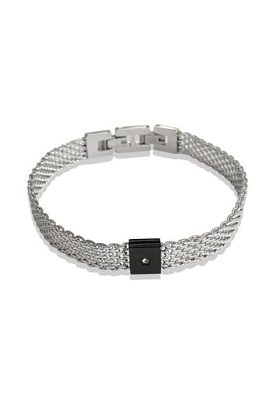 Necati Gün Ars161 Men's Leather Steel Bracelet