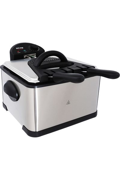 HOME MASTER Tefal Electric Oil Fryer, 2000 Watt, 6 Liter, Temperature Control - Silver