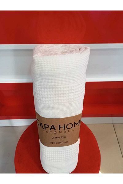 Çapa Home Premium Quality Non-Slip Non-Burning Special 100% Cotton Multi-Purpose 4 Seasons Both Seat Cover Both Pink 220X240