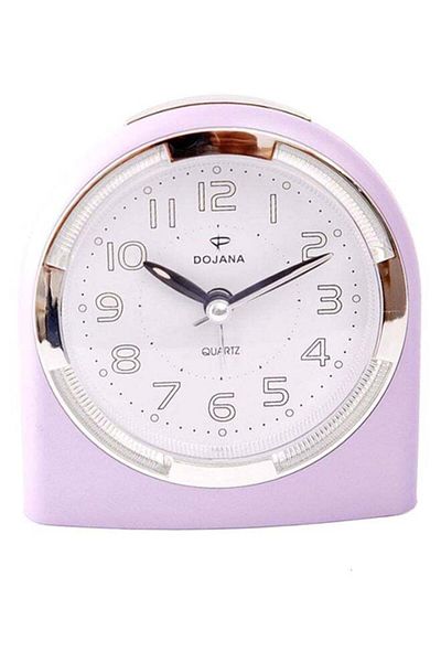 dojana Round Analog Alarm Clock Pink/White/Silver