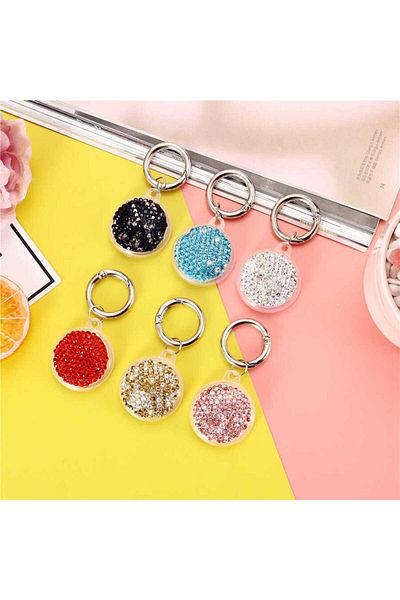 ENSUENO Inc Airtag 03 Compatible Silicone Keychain-Gold