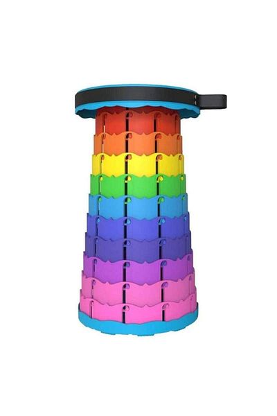 SIKS Folding Telescopic Chair For Camping And Fishing, Extendable Stool, Multicolor