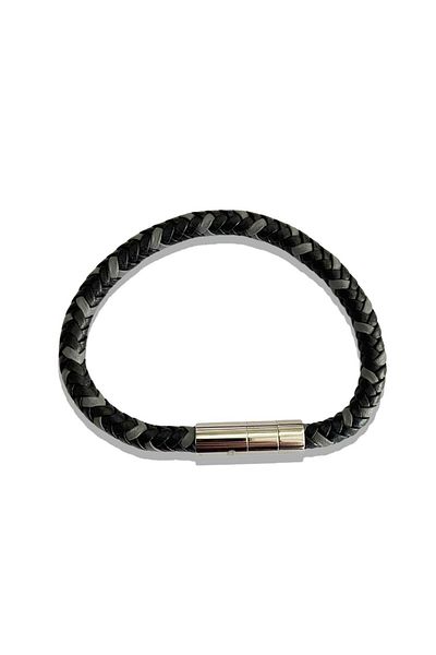Necati Gün Ars167 Men's Leather Steel Bracelet