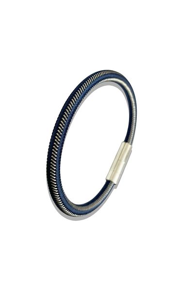 Necati Gün Ars187 Men's Leather Steel Bracelet