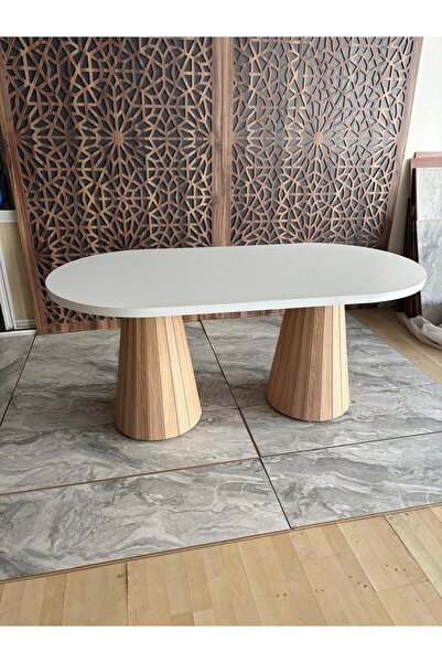 DOĞUKAN HOME Piramit Oval Yemek Masası Mutfak Masası Çalışma Masası Ofis Masası
